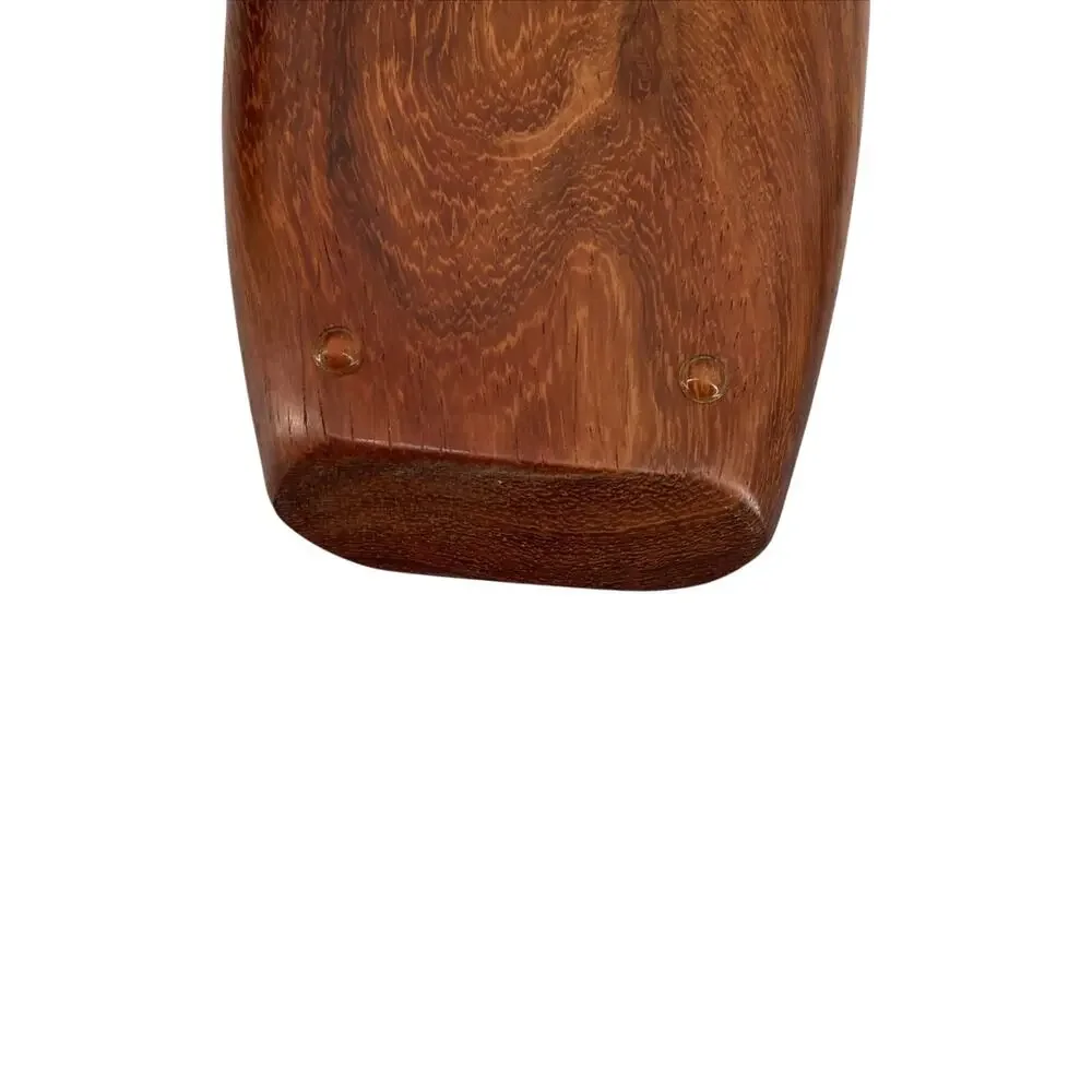 Wooden Self Balancing Wine Bottle Support With Built In Cork Coaster